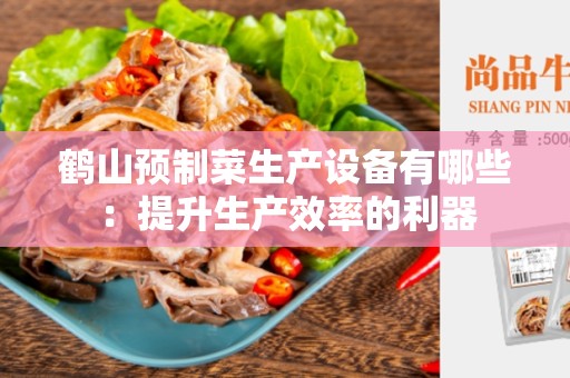 鹤山预制菜生产设备有哪些：提升生产效率的利器