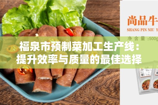 福泉市预制菜加工生产线：提升效率与质量的最佳选择