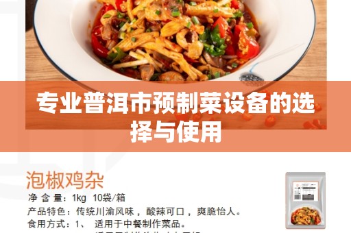 专业普洱市预制菜设备的选择与使用