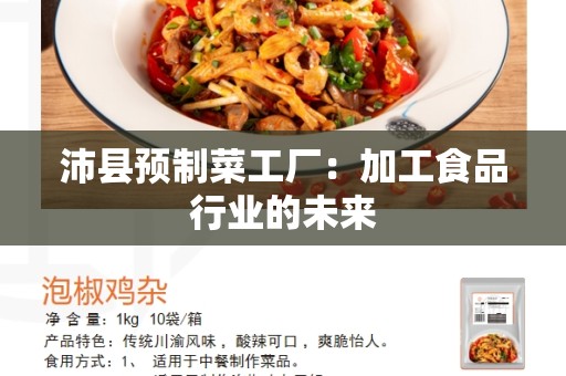 沛县预制菜工厂：加工食品行业的未来