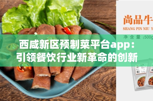 西咸新区预制菜平台app：引领餐饮行业新革命的创新应用