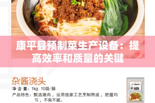 康平县预制菜生产设备：提高效率和质量的关键