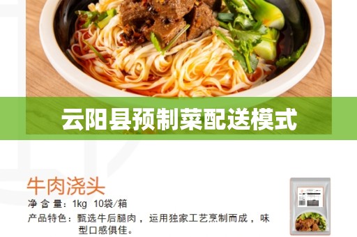 云阳县预制菜配送模式