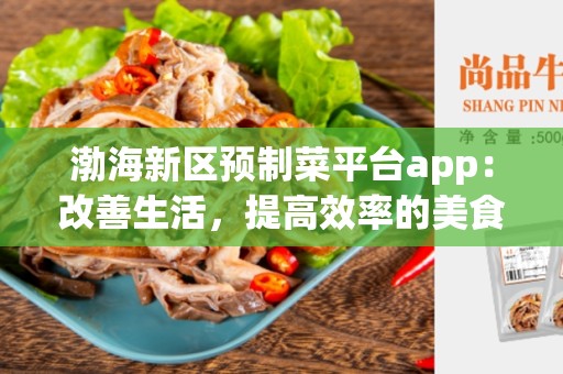 渤海新区预制菜平台app：改善生活，提高效率的美食助手