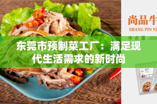 东莞市预制菜工厂：满足现代生活需求的新时尚