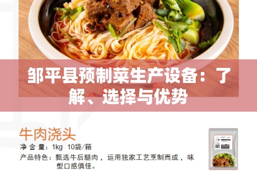 邹平县预制菜生产设备：了解、选择与优势