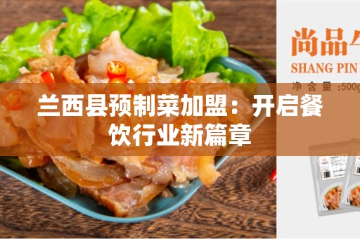 兰西县预制菜加盟：开启餐饮行业新篇章