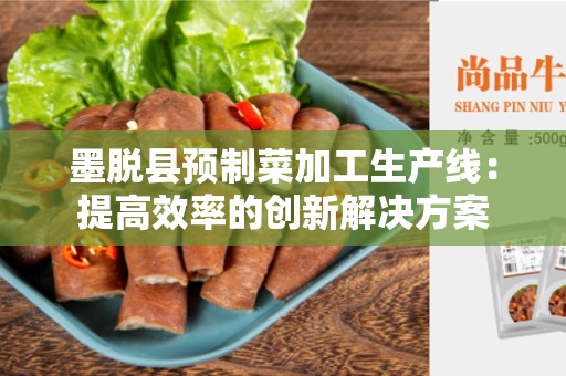 墨脱县预制菜加工生产线：提高效率的创新解决方案