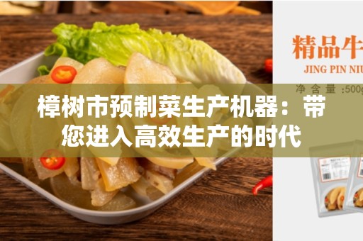 樟树市预制菜生产机器：带您进入高效生产的时代