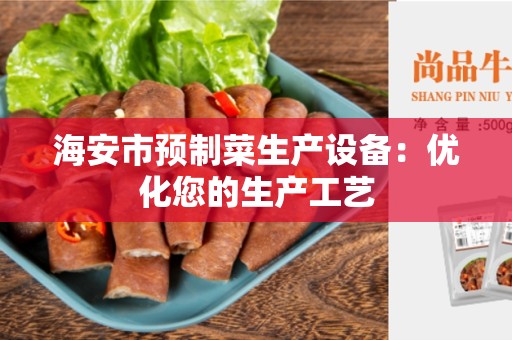 海安市预制菜生产设备：优化您的生产工艺
