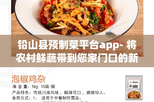 铅山县预制菜平台app- 将农村鲜蔬带到您家门口的新方式