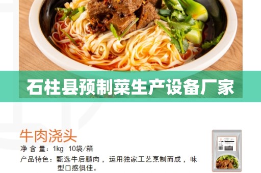 石柱县预制菜生产设备厂家