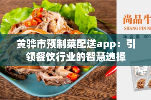 黄骅市预制菜配送app：引领餐饮行业的智慧选择
