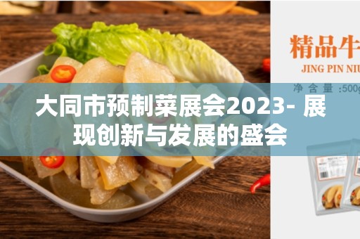 大同市预制菜展会2023- 展现创新与发展的盛会