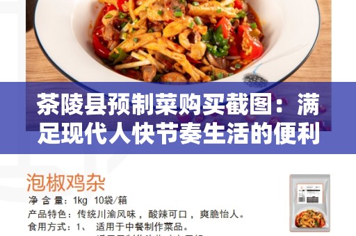 茶陵县预制菜购买截图：满足现代人快节奏生活的便利选择