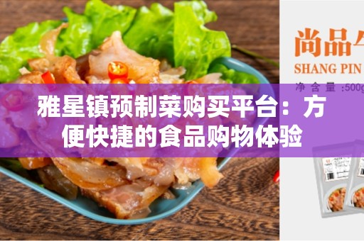 雅星镇预制菜购买平台：方便快捷的食品购物体验