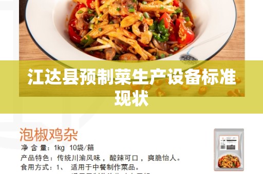 江达县预制菜生产设备标准现状