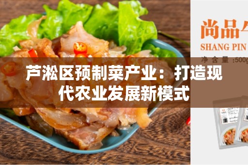 芦淞区预制菜产业：打造现代农业发展新模式