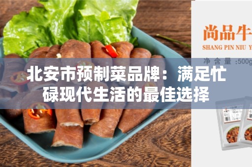 北安市预制菜品牌：满足忙碌现代生活的最佳选择