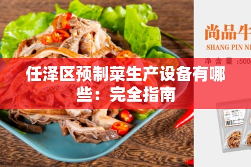 任泽区预制菜生产设备有哪些：完全指南