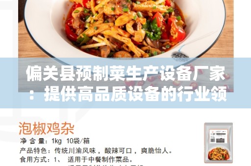 偏关县预制菜生产设备厂家：提供高品质设备的行业领先者