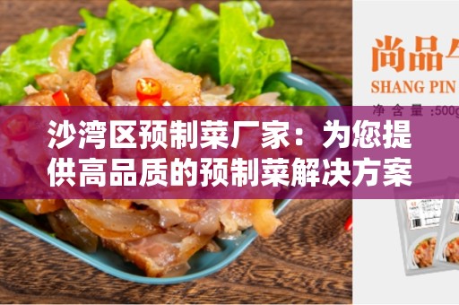 沙湾区预制菜厂家：为您提供高品质的预制菜解决方案