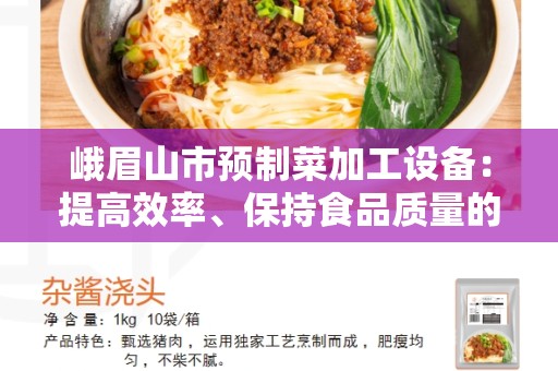 峨眉山市预制菜加工设备：提高效率、保持食品质量的关键
