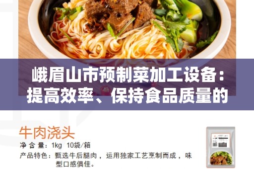 峨眉山市预制菜加工设备：提高效率、保持食品质量的关键