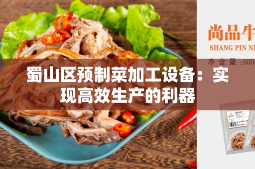 蜀山区预制菜加工设备：实现高效生产的利器