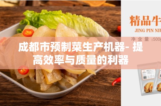 成都市预制菜生产机器- 提高效率与质量的利器