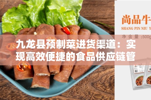九龙县预制菜进货渠道：实现高效便捷的食品供应链管理