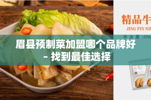 眉县预制菜加盟哪个品牌好 – 找到最佳选择
