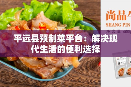 平远县预制菜平台：解决现代生活的便利选择
