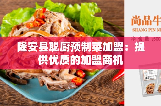 隆安县聪厨预制菜加盟：提供优质的加盟商机
