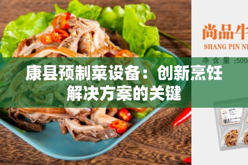 康县预制菜设备：创新烹饪解决方案的关键