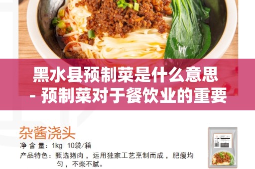 黑水县预制菜是什么意思 - 预制菜对于餐饮业的重要性
