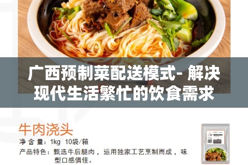 广西预制菜配送模式- 解决现代生活繁忙的饮食需求