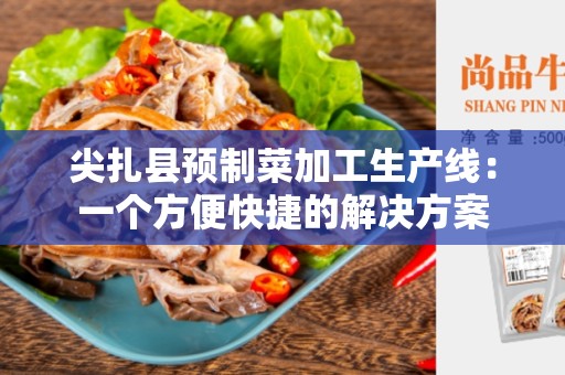 尖扎县预制菜加工生产线：一个方便快捷的解决方案