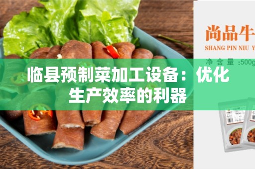 临县预制菜加工设备：优化生产效率的利器