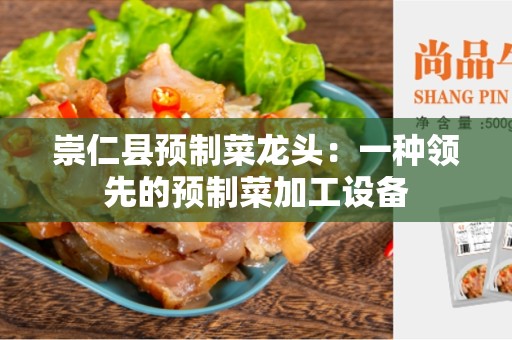 崇仁县预制菜龙头：一种领先的预制菜加工设备