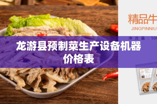 龙游县预制菜生产设备机器价格表