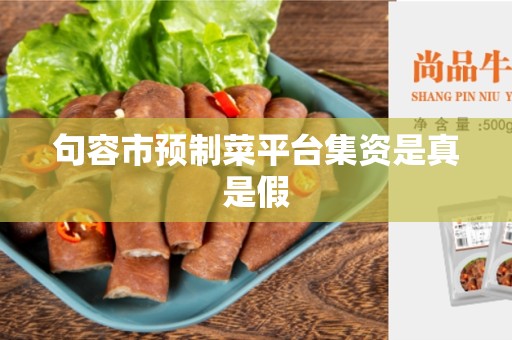 句容市预制菜平台集资是真是假