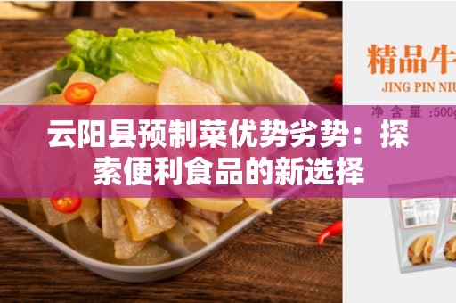 云阳县预制菜优势劣势：探索便利食品的新选择