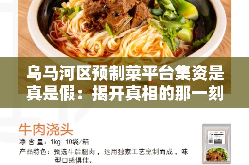 乌马河区预制菜平台集资是真是假：揭开真相的那一刻