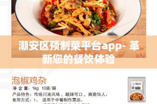 潮安区预制菜平台app- 革新您的餐饮体验