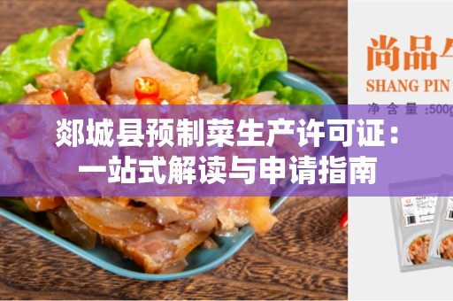 郯城县预制菜生产许可证：一站式解读与申请指南