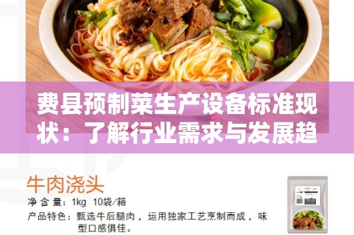 费县预制菜生产设备标准现状：了解行业需求与发展趋势