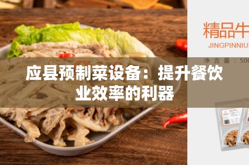 应县预制菜设备：提升餐饮业效率的利器