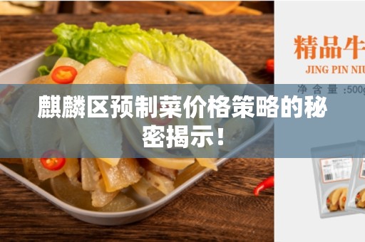 麒麟区预制菜价格策略的秘密揭示！