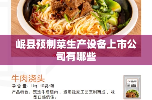岷县预制菜生产设备上市公司有哪些